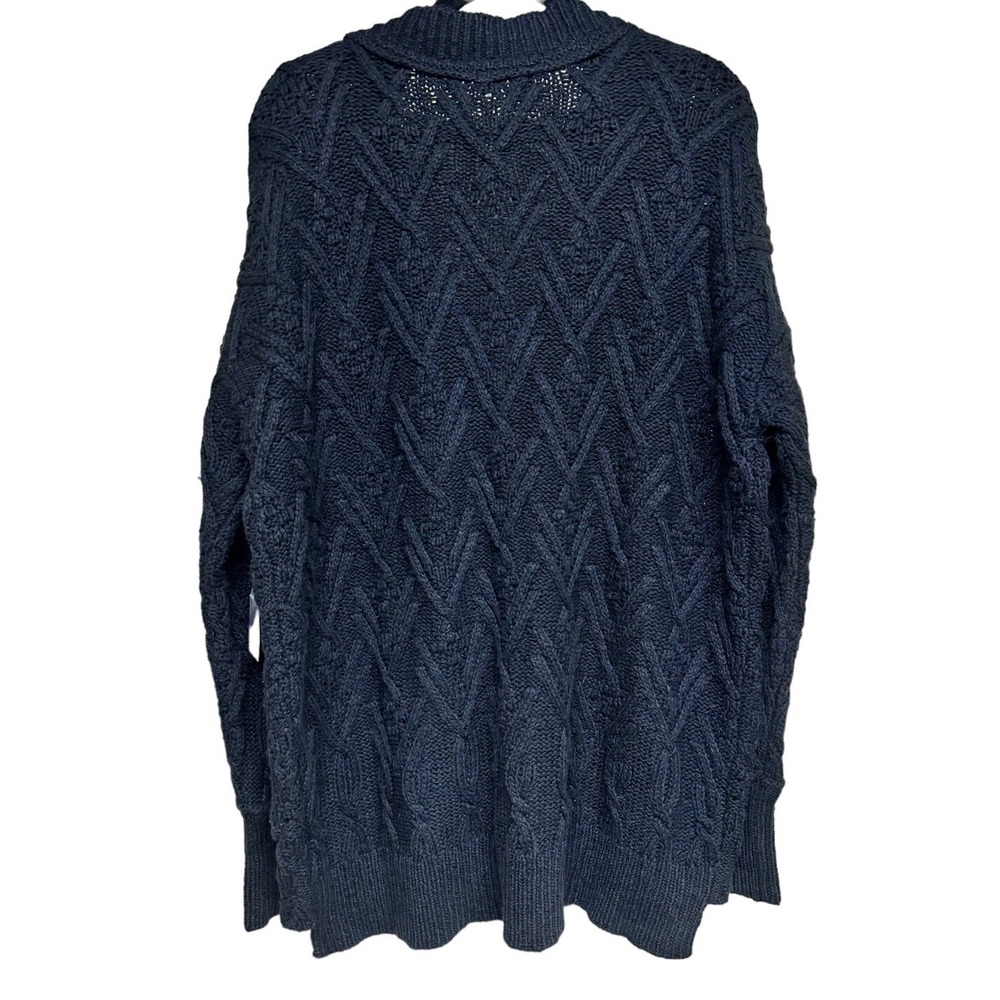 Free People Montana Cable Cardi Black Women's Size Medium - Picture 2 of 12